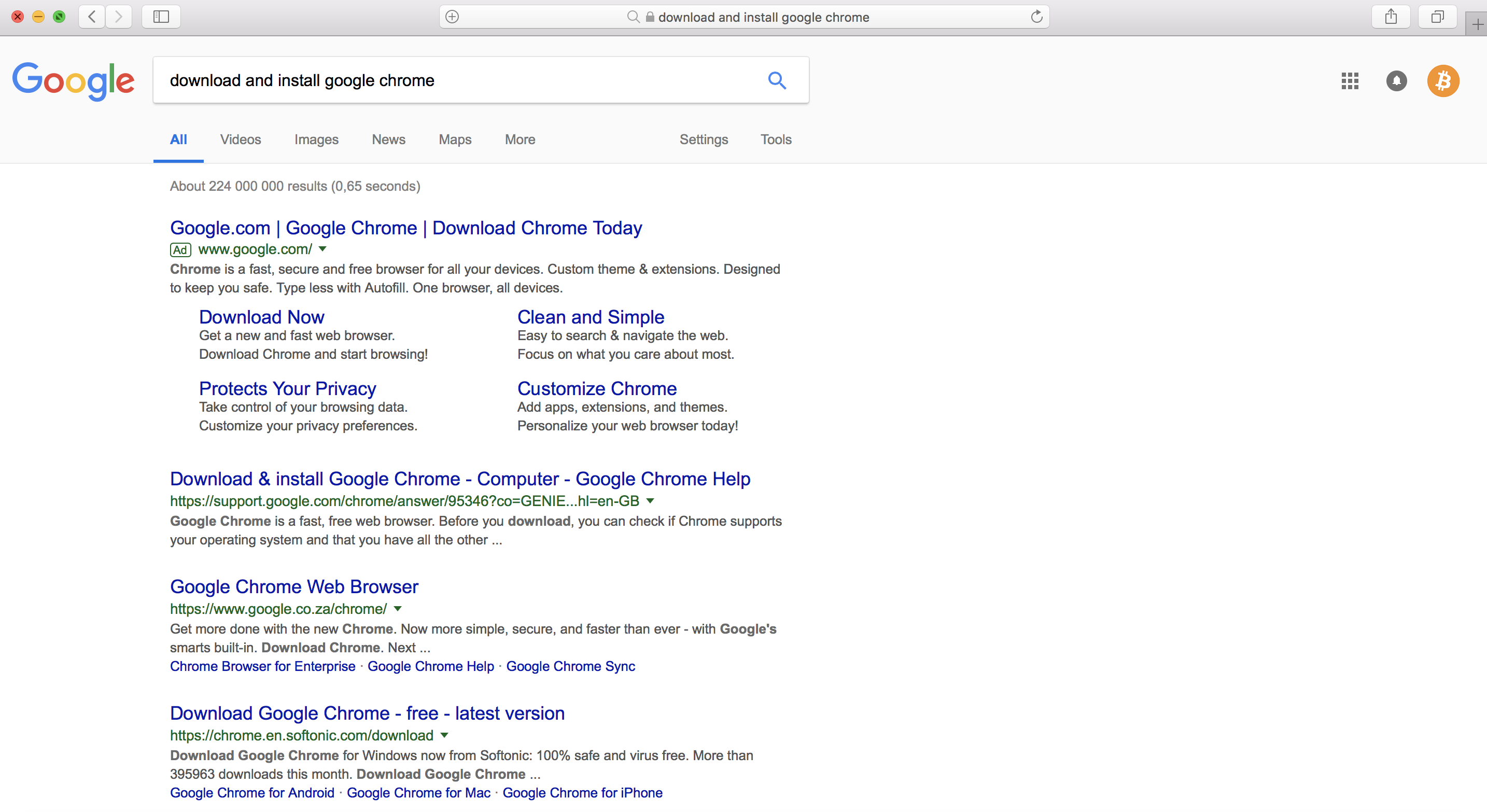 Google Search Chrome